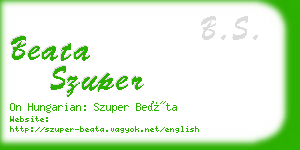 beata szuper business card